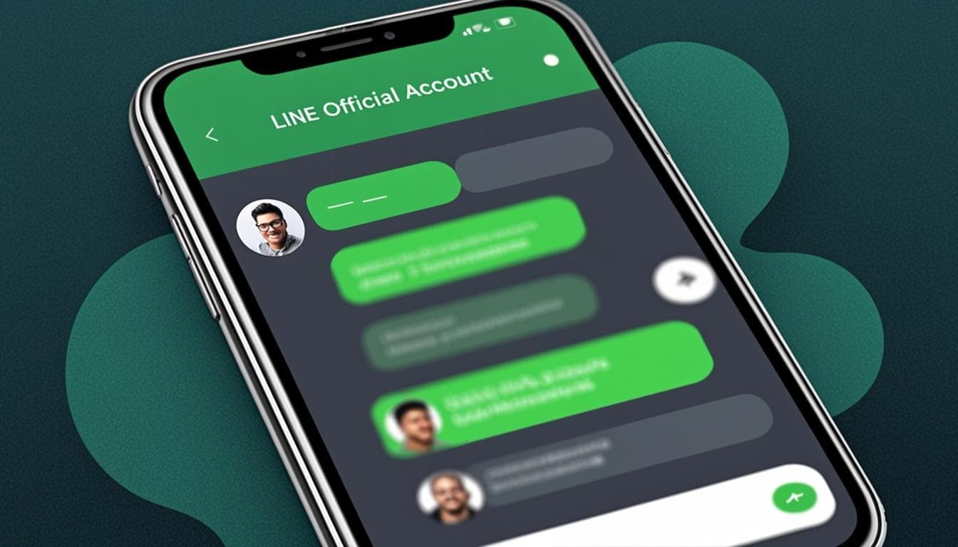 LINE Official Account experience on a mobile phone